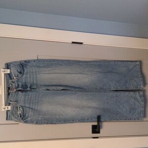 Edgely Size 10 Long Relaxed Boyfriend Wide Leg Jeans